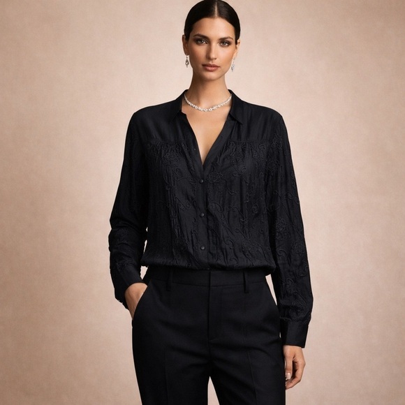 Lucky Brand Tops - Lucky Brand Black Button Down Shirt